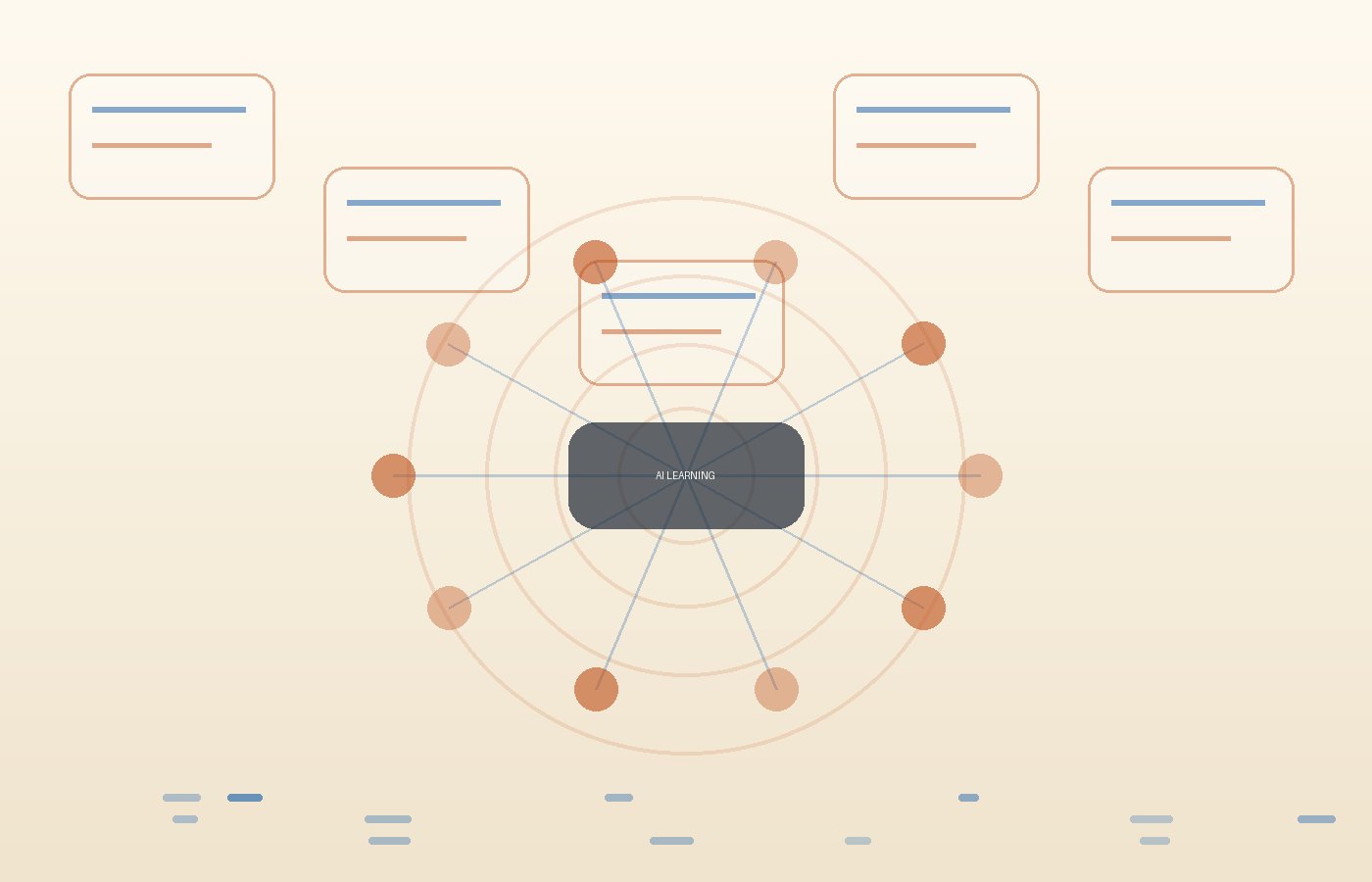 abstract AI education workspace illustration